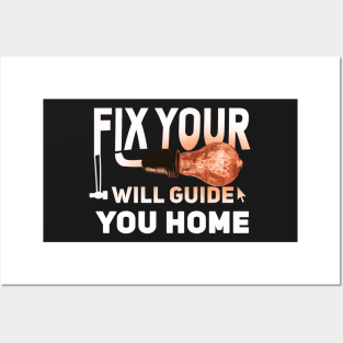 Fix You Lights Will Guide You Home Posters and Art